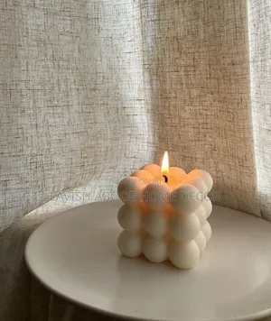 White Decorative Scented Bubble Candles