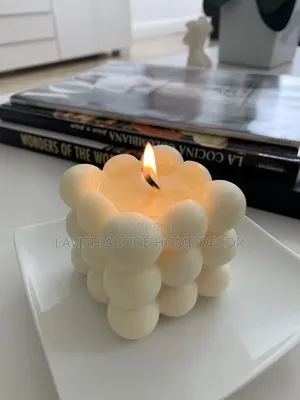 White Decorative Scented Bubble Candles