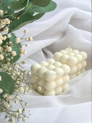 White Decorative Scented Bubble Candles