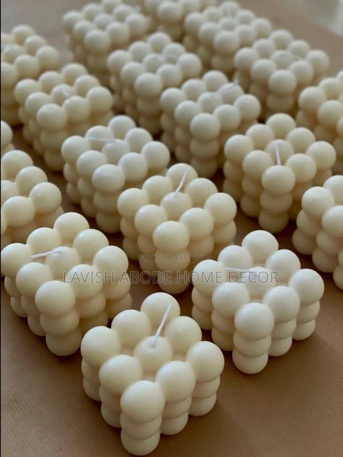White Decorative Scented Bubble Candles