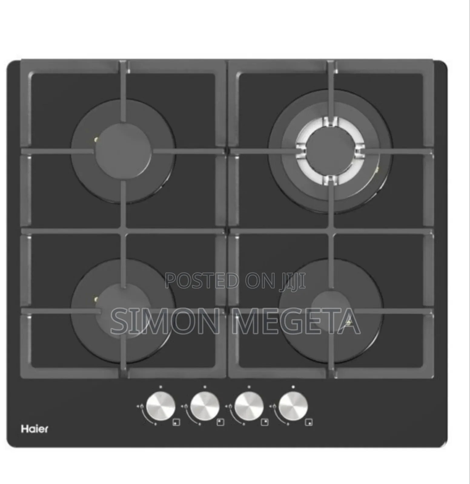 Haier 4-Burner Built-in Gas Hob Hob-S460fbt – Black Tempered Glass