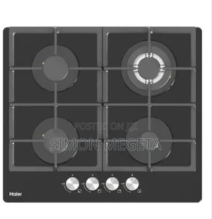 Haier 4-Burner Built-in Gas Hob Hob-S460fbt – Black Tempered Glass