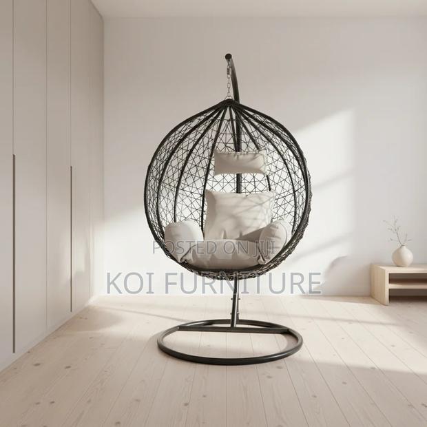 Home Chairs; Rattan Hammock Swing Egg Shaped Balcony Outdoor Chairs - thumbnail 4