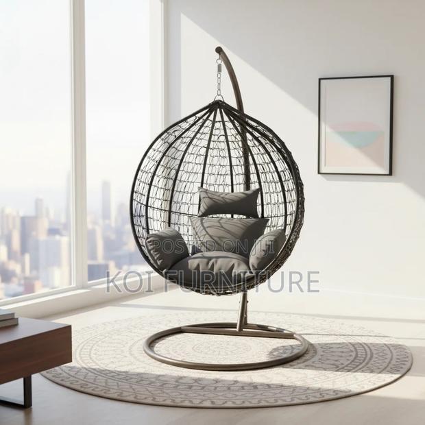 Home Chairs; Rattan Hammock Swing Egg Shaped Balcony Outdoor Chairs - thumbnail 7