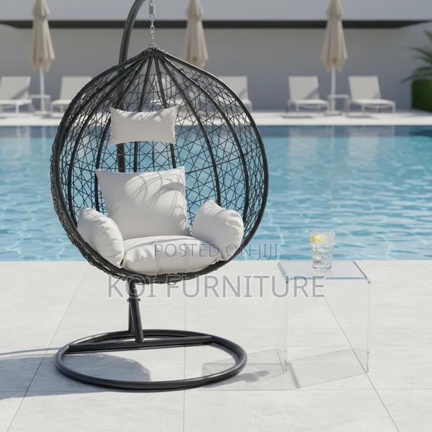 Home Chairs; Rattan Hammock Swing Egg Shaped Balcony Outdoor Chairs - thumbnail 8