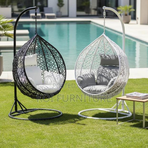 Home Chairs; Rattan Hammock Swing Egg Shaped Balcony Outdoor Chairs - thumbnail 12