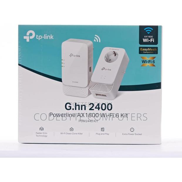 Tp-Link - Pgw2440 Kit G.Hn2400 Powerline Ax1800 Wi-Fi 6 Kit
