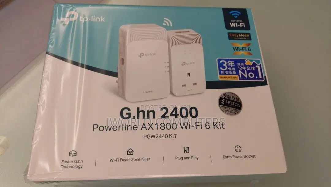 Tp-Link Pgw2440kit G.Hn2400 Powerline Ax1800 Wi-Fi 6 Kit