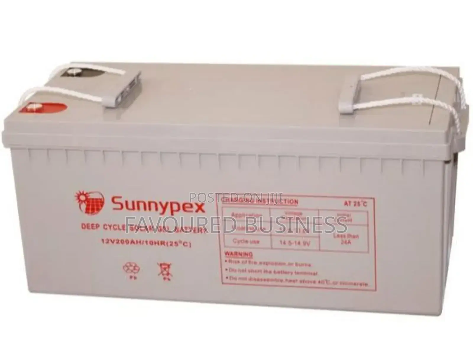 Sunnypex Deep Cycle Gel/Battery 120ah