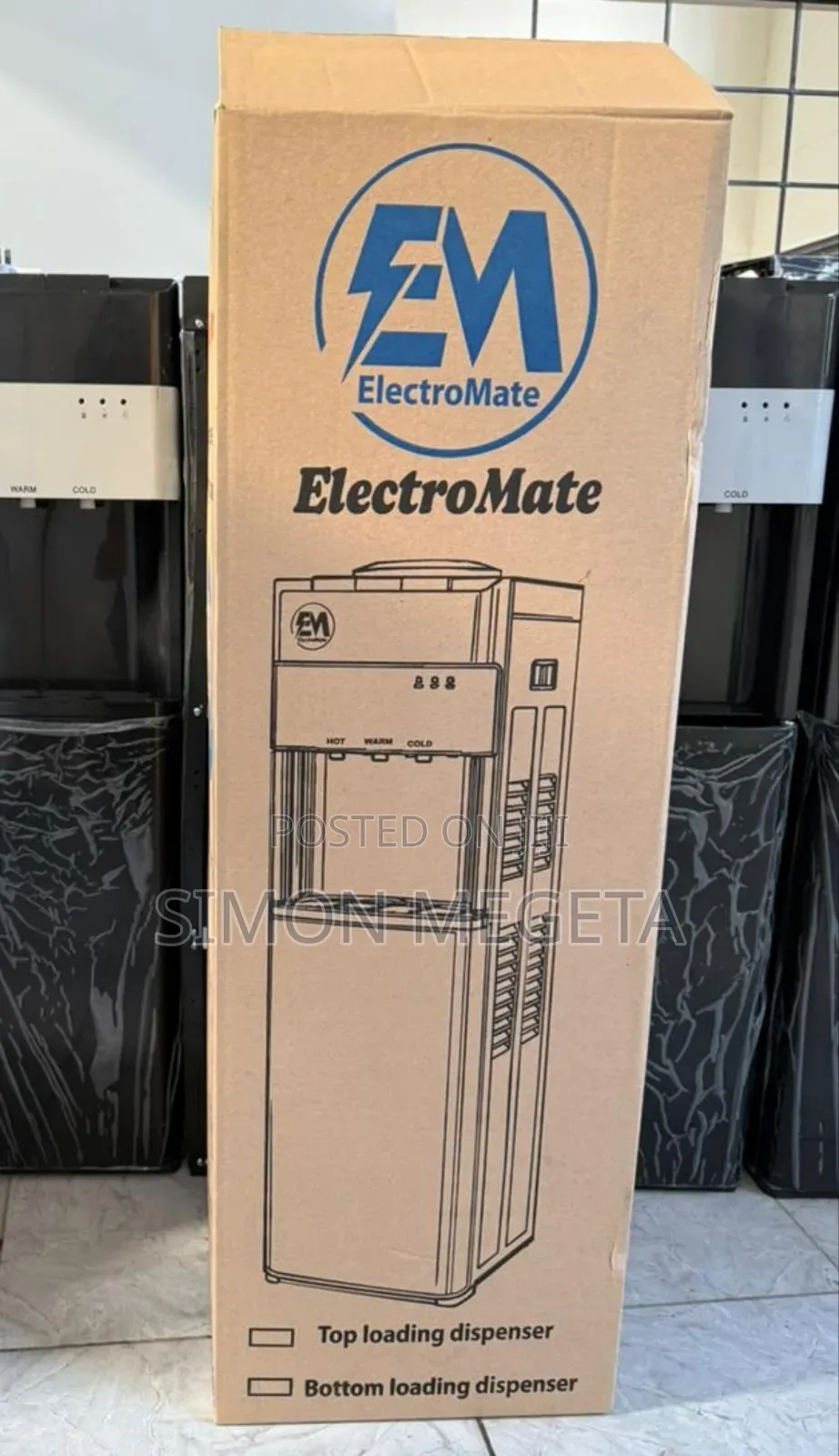 Electromate Top Load Standing Water Dispenser – 3 Taps
