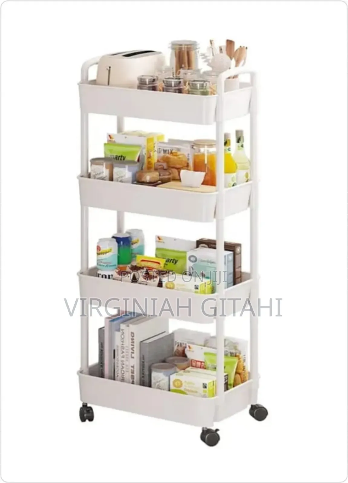 New In 4 Tier Multifunctional Organiser Rack Hard Plastic*