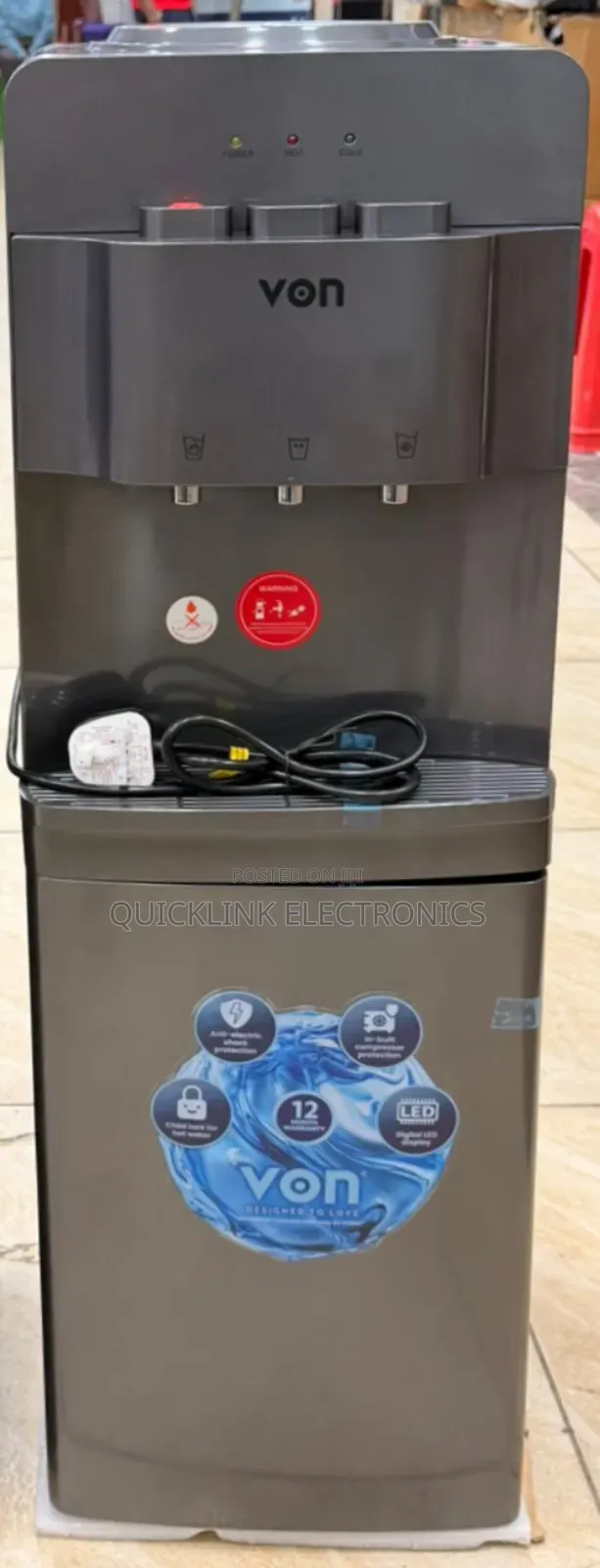 Von Electric Cooling Water Dispenser