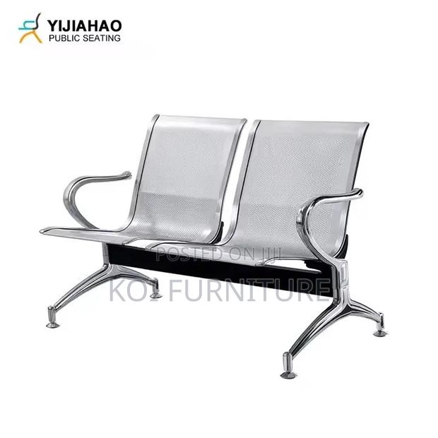 Office Bench; Two Seaters Metallic Reception Office Bench - thumbnail 4