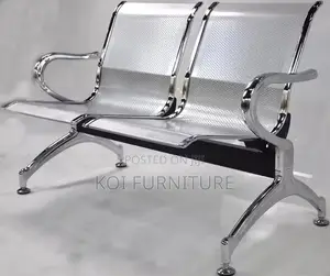 Office Bench; Two Seaters Metallic Reception Office Bench