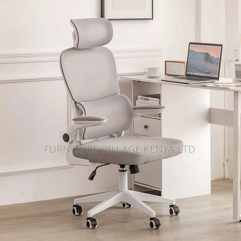 Office Chair; Ergonomic White Orthopedic Seat
