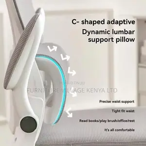 Office Chair; Ergonomic White Orthopedic Seat