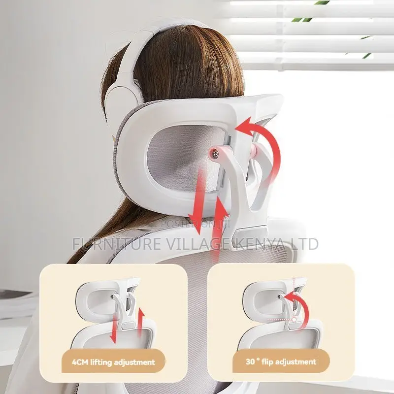 Office Chair; Ergonomic White Orthopedic Seat