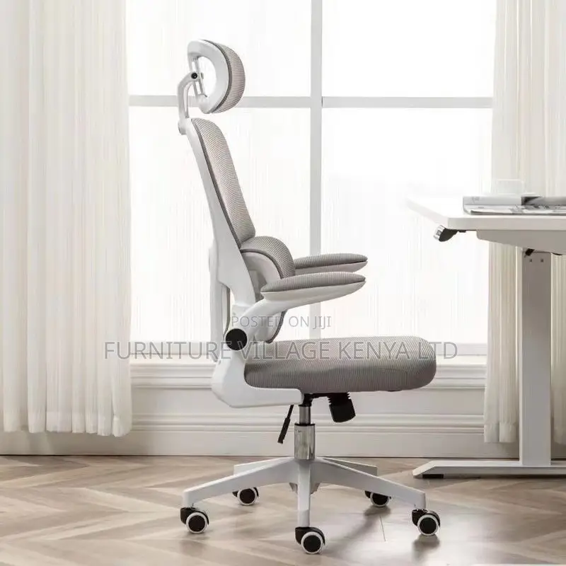 Office Chair; Ergonomic White Orthopedic Seat