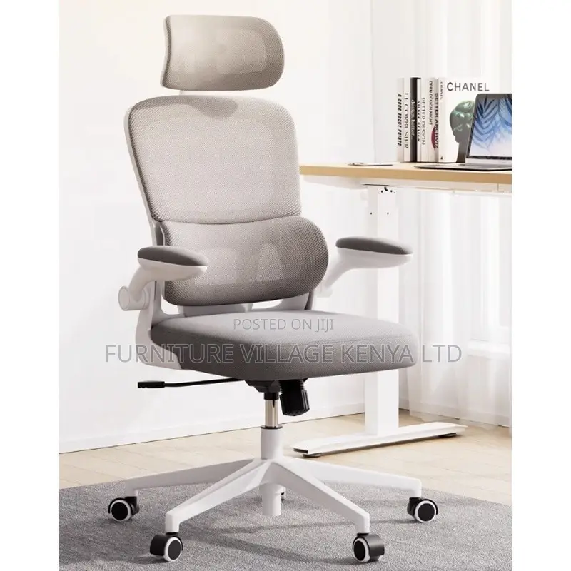Office Chair; Ergonomic White Orthopedic Seat