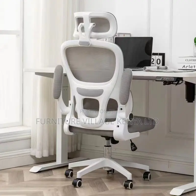 Office Chair; Ergonomic White Orthopedic Seat