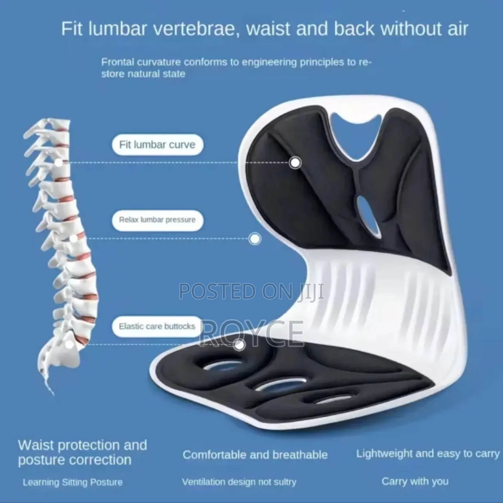 Ergonomic Back Support Lumbar Seat Cushion