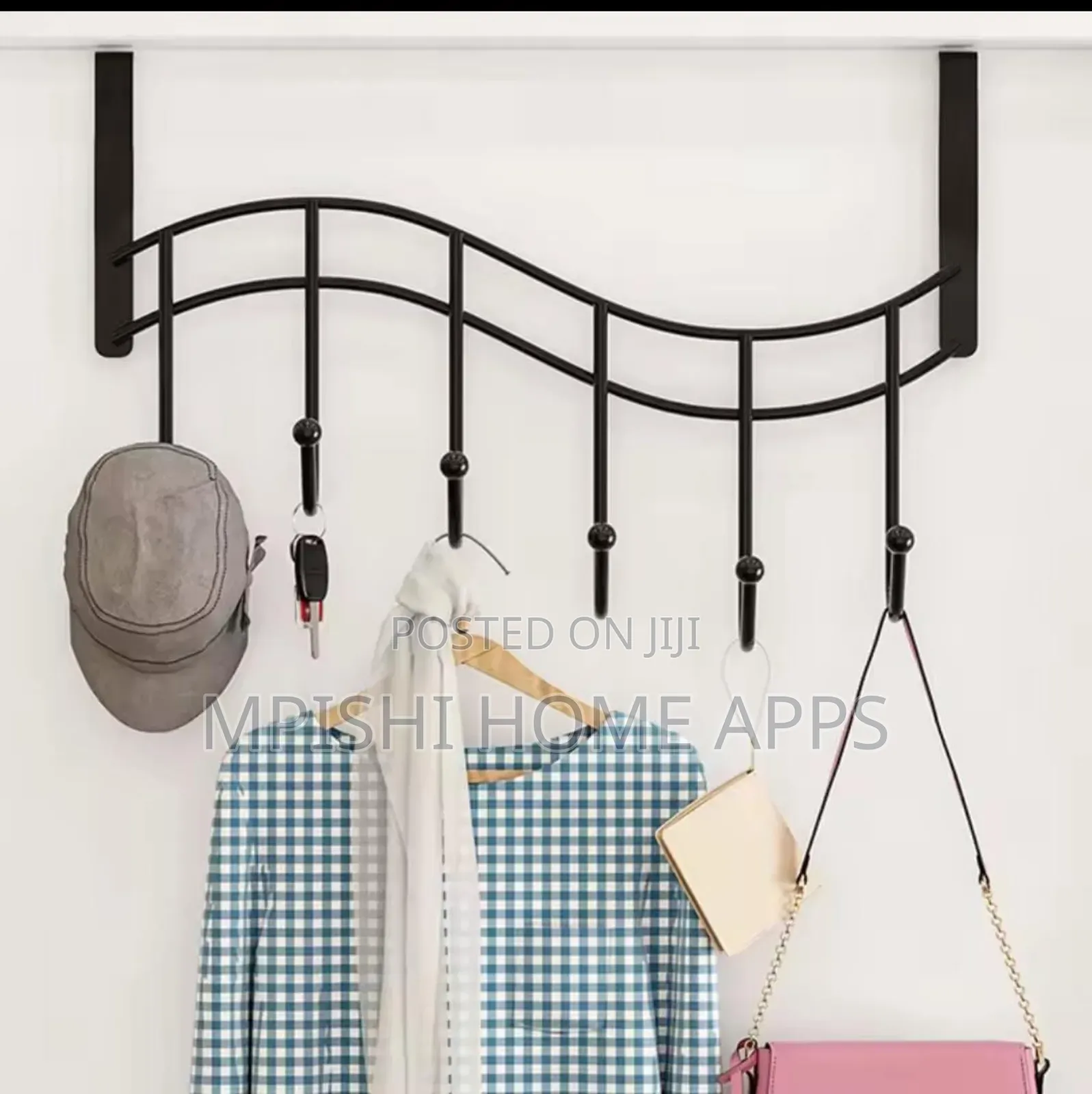 6 Hook Over the Door Hanging Rack