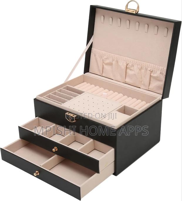 Pu Leather Jewelry Box 3 Layer - thumbnail 2