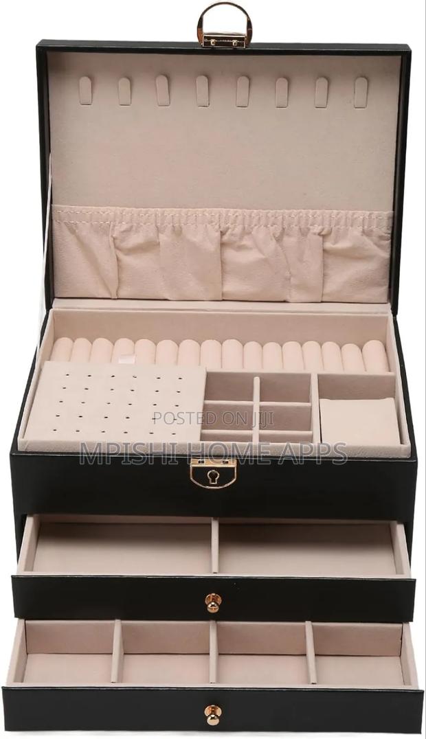 Pu Leather Jewelry Box 3 Layer - thumbnail 3