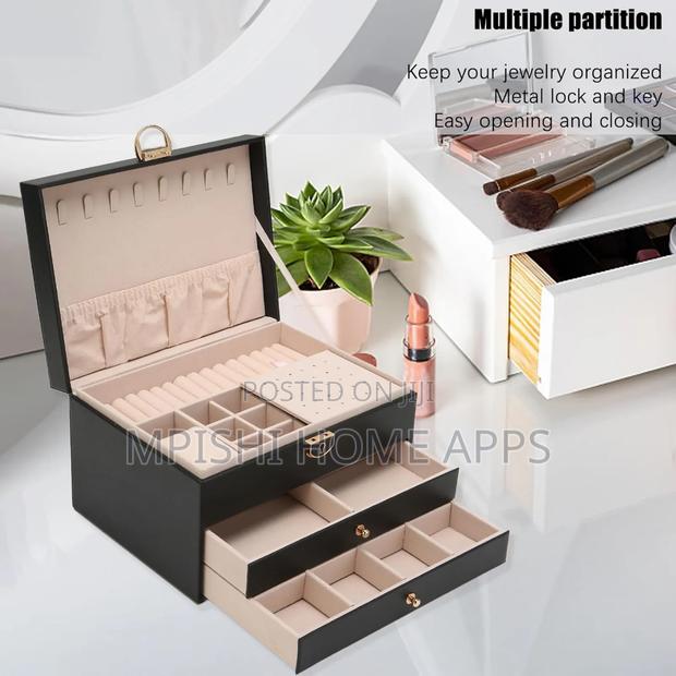 Pu Leather Jewelry Box 3 Layer - thumbnail 4