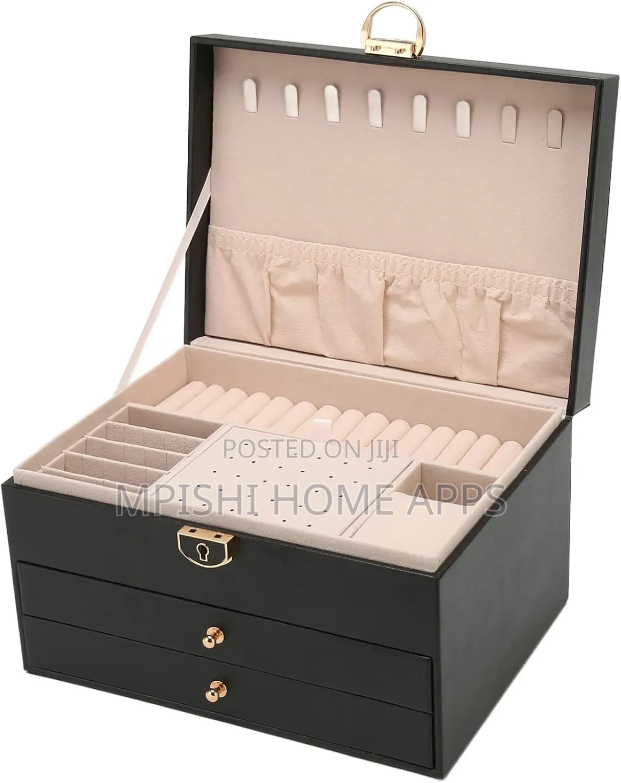 Pu Leather Jewelry Box 3 Layer