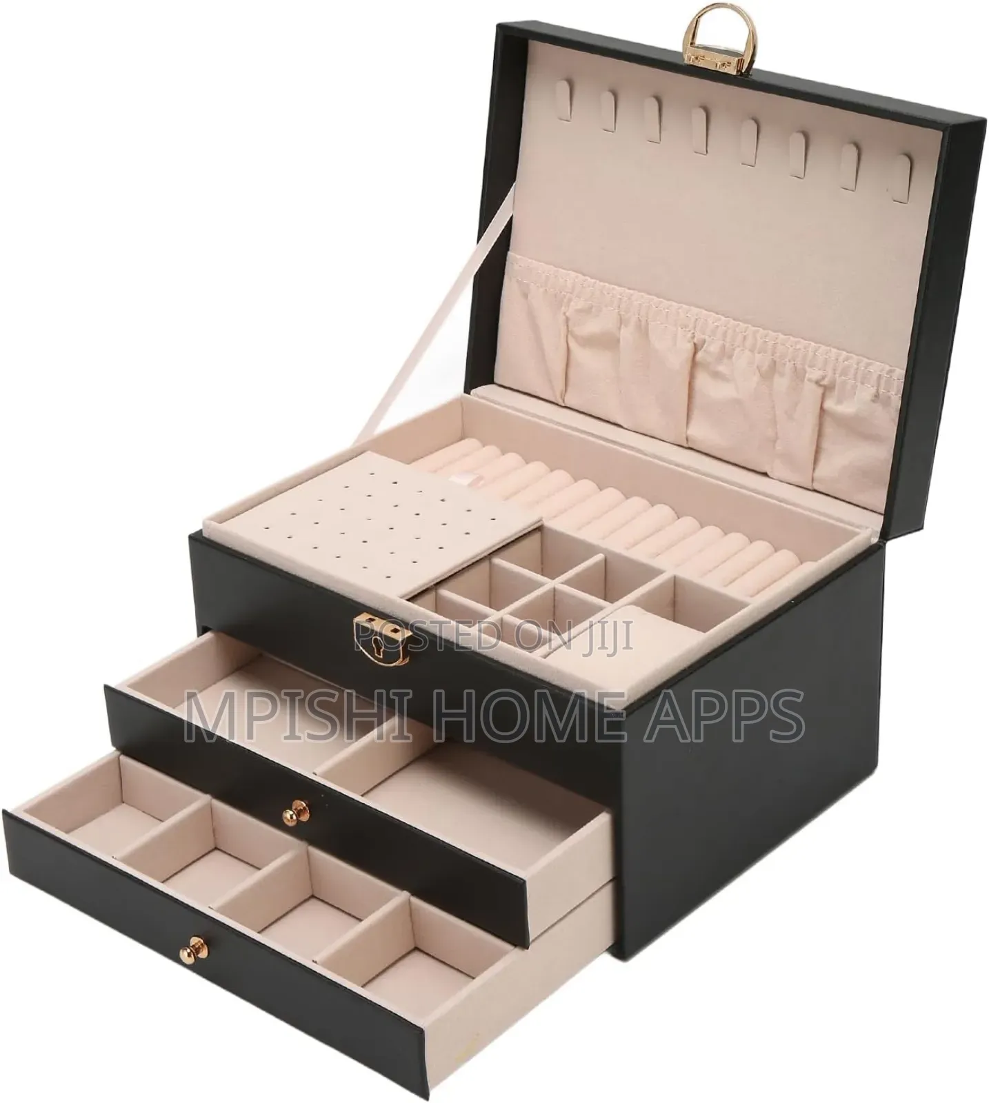 Pu Leather Jewelry Box 3 Layer