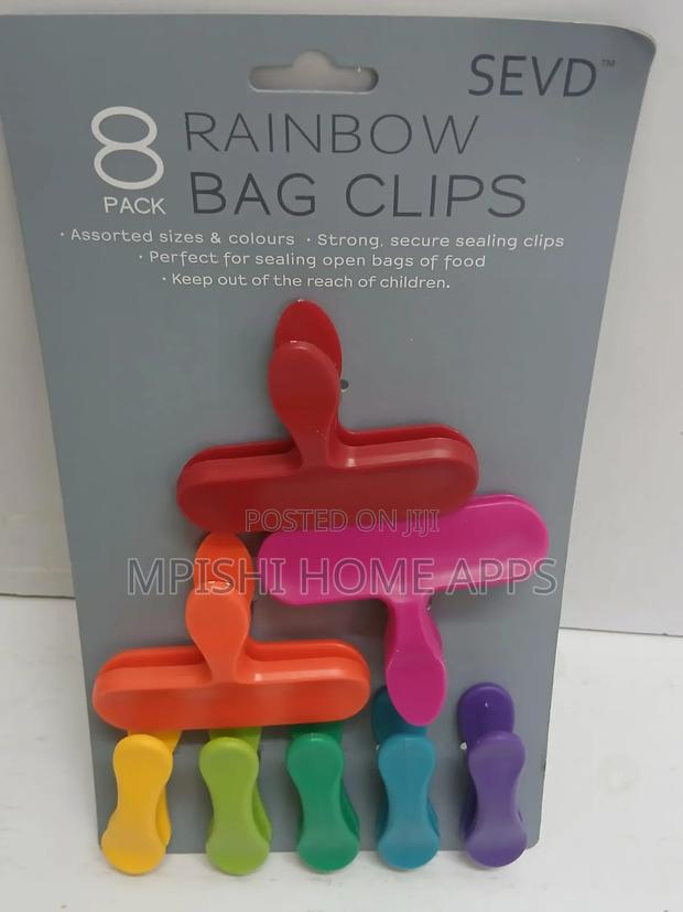 8pcs Rainbow Bag Clips - thumbnail 4