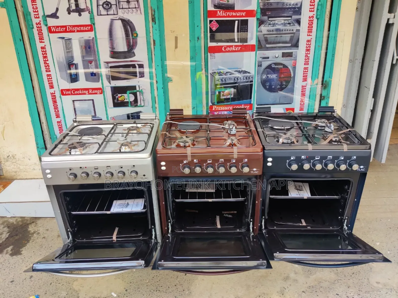 *Tlac Standing Cooker 60x60cm, 3g+1e, With Flame Failure Safety