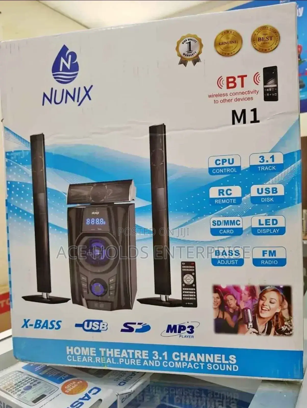 Nunix 3.1ch Nu- M1 Home Theatre Sound Speaker System