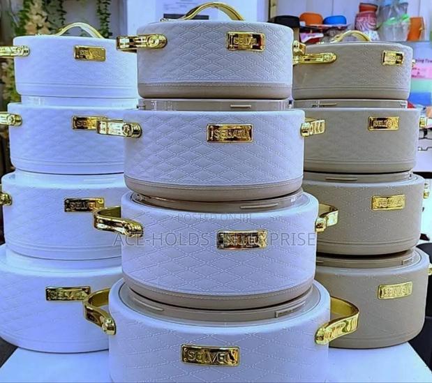 Leatherite 4pcs Quality Food Hotpots - In White, Brown Purple