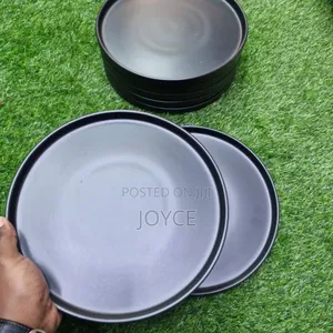 6 PCS Black Ceramic Plates