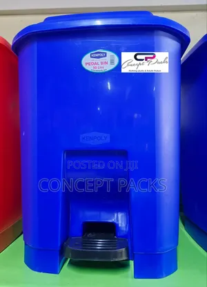 Blue Plastic Pedal Bin 30litres.