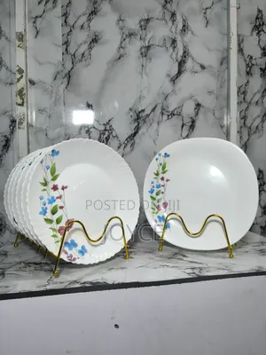 6 PCS Ceramic Flowered Dinner Plates