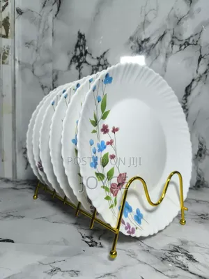 6 PCS Ceramic Flowered Dinner Plates