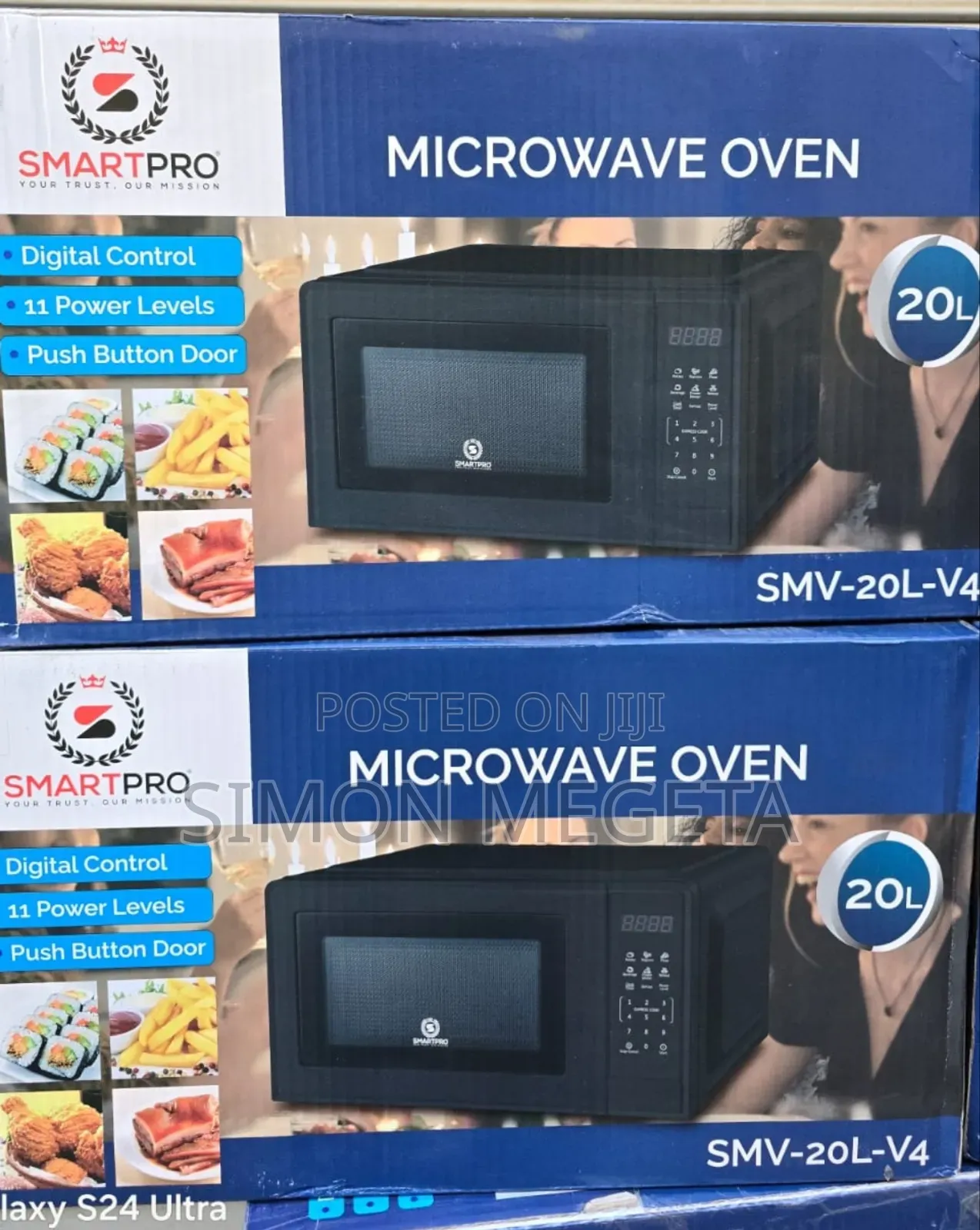 Smart Pro Digital Black Microwave 20 Litres