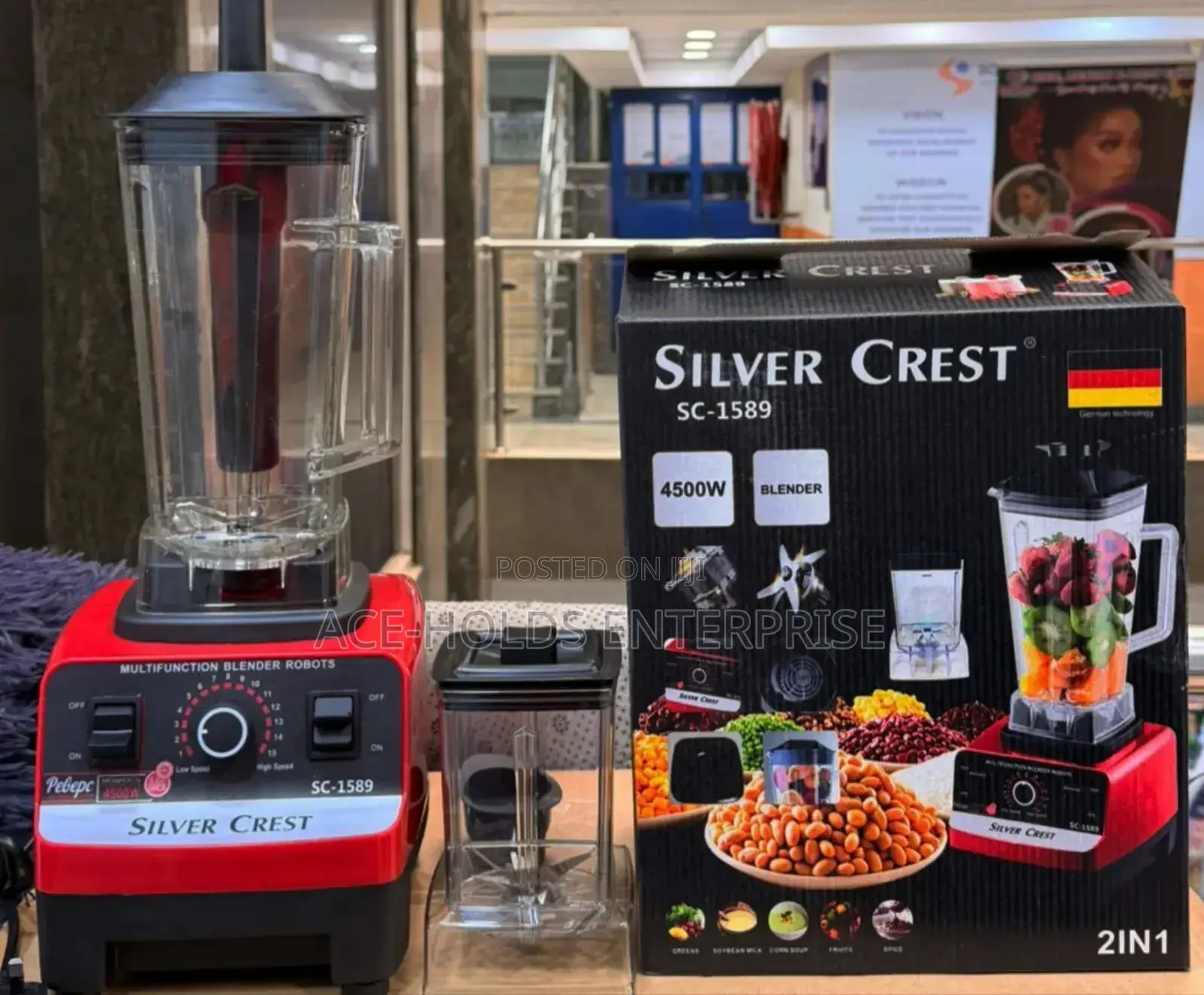(Sc-1589) Silvercrest Commercial 4500w Blender With Grinder