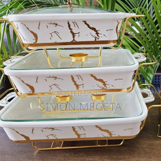 3pcs Ceramic Chaffing Dish