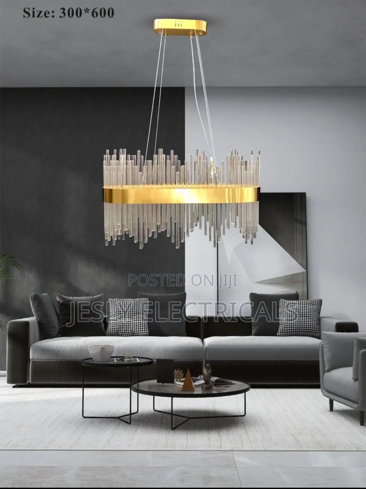 Oval Crystal Chandelier 300*600