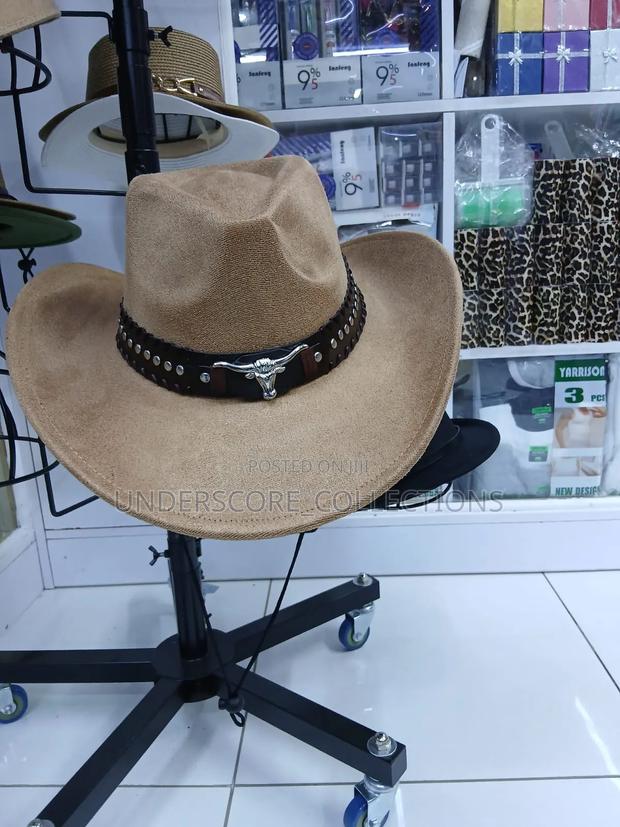 Unisex Summer Sun Solid Cool Wide Brim Western Cowboy Hat - thumbnail 4