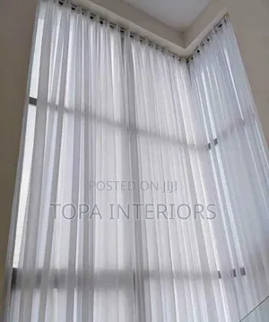 Long Window White Sheer Curtains for Living Room