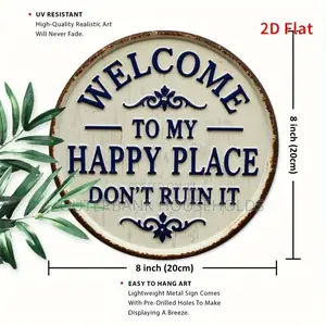 2d Flat Metallic Hanging Decor Sign