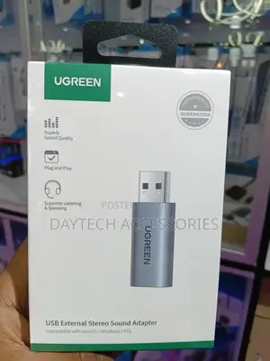 Ugreen Cm383 Usb-a to 3.5mm Audio Jack External Sound Adapter – Silver