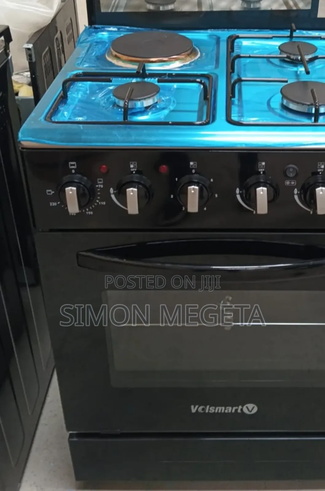 Volsmart 3+1 Cooker 50x55 – Stylish 3-Gas + 1-Electric Setup With Oven