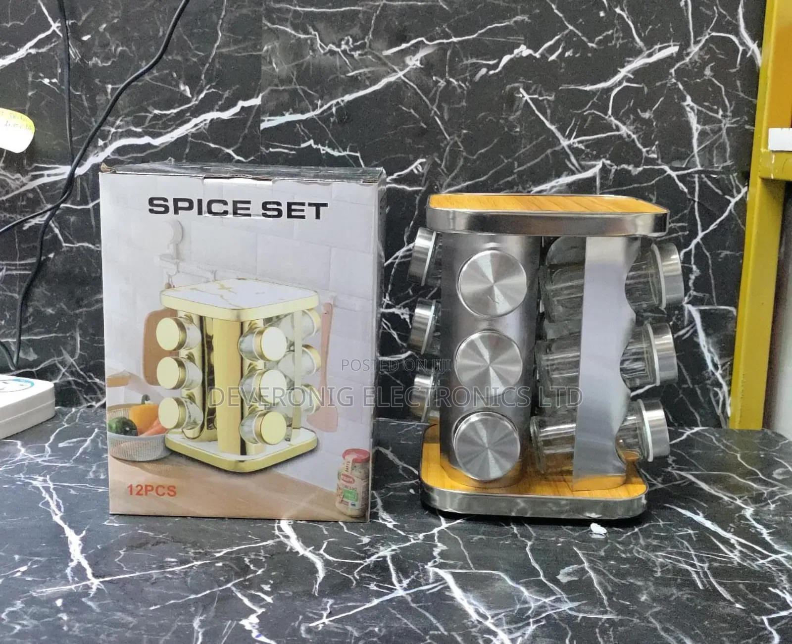 New In! *Rotatable Wooden Spice Rack