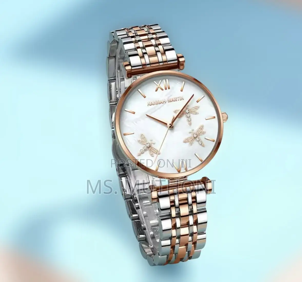 Dragonfly Pearl Shell Dial and Japanese Quartz Movement Hm Ladies